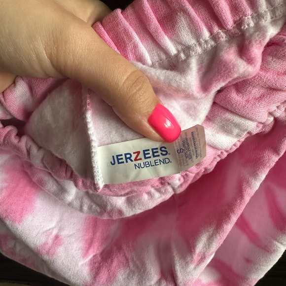 Pink Tie Dye Jerzees sweatpants unisex size S - Picture 3 of 6